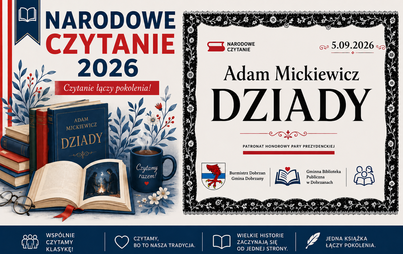 Burmistrz Dobrzan zaprasza na  DOŻYNKI GMINNE  29.08.2026  PROGRAM:  16:00 – Msza św. w Kościele pw. św. Michała Archanioła 17:00 – KOROWÓD DOŻYNKOWY do parku miejskiego 17:20 – Oficjalne otwarcie 17:30 – Występ Zespołu Biesiada z Szadzka 18:00 – Konkurs 