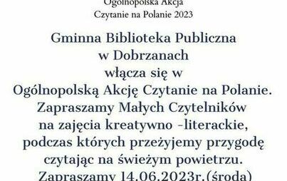 Zdjęcie do Zapraszamy dzieci na spotkanie   #czytanienapolanie