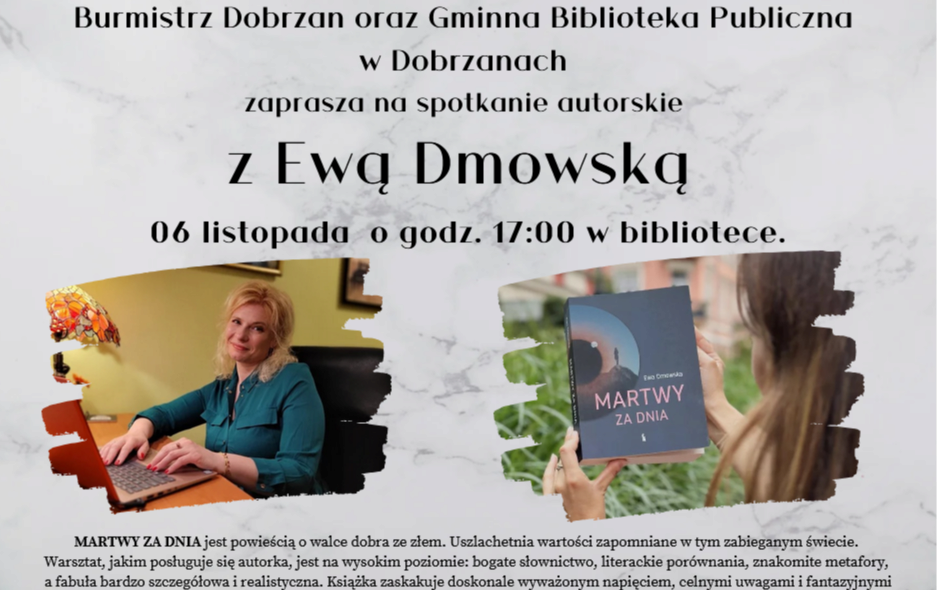 Zdjęcie do Zapraszamy na spotkanie autorskie w naszej bibliotece